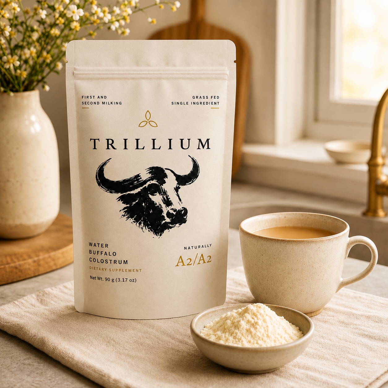 Trillium water buffalo colostrum bag